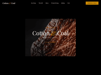 Screenshot of the Cotton & Coal website