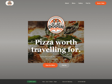 Screenshot of the Dough Brothers website