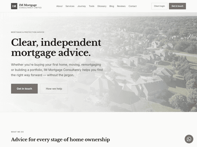 Screenshot of the IM Mortgage Consultancy website